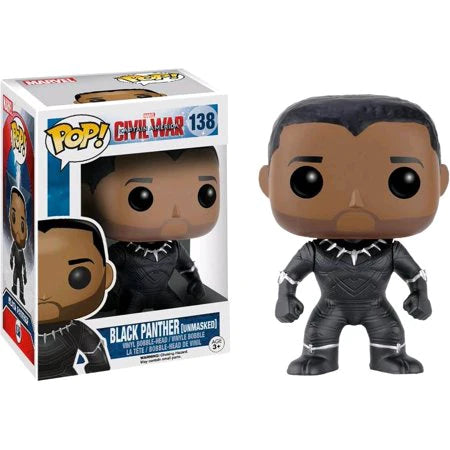 Funko Pop! Marvel Captain America Civil War Black Panther (Unmasked) #138 Walgreens Exclusive