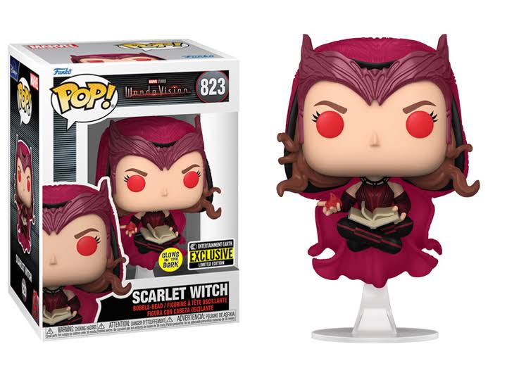 Funko Pop! Marvel Studios Wanda Vision Scarlet Witch #823 Entertainment Earth Exclusive Glow In The Dark
