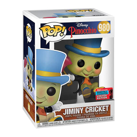 Funko Pop! Disney Pinocchio Jiminy Cricket #980 2020 Fall Convention Limited Edition Exclusive