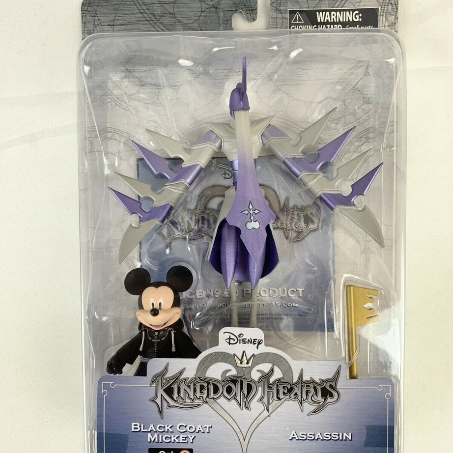 Diamond Select Toys Disney Kingdom Hearts Series 3 Black Coat Mickey & Assassin With Kingdom Key D GameStop Exclusive