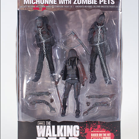 McFarlane Toys AMC The Walking Dead Bloody 3 Pack Michonne With Zombie Pets