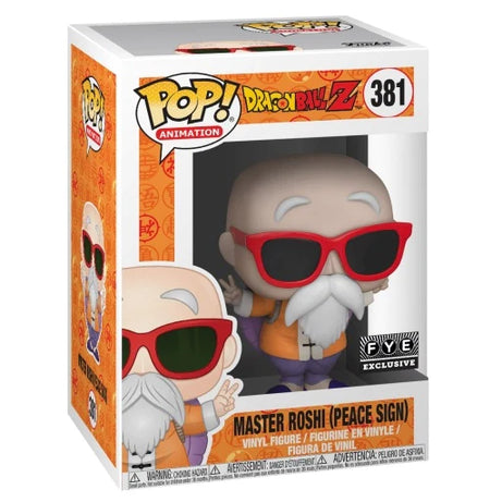 Funko Pop! Animation Dragonball Z Master Roshi (Peace Sign) #381 FYE Exclusive