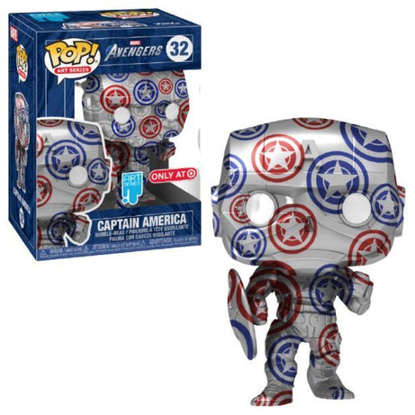 Funko Pop! Marvel Avengers Captain America #32 Target Exclusive Art Series (No Case)
